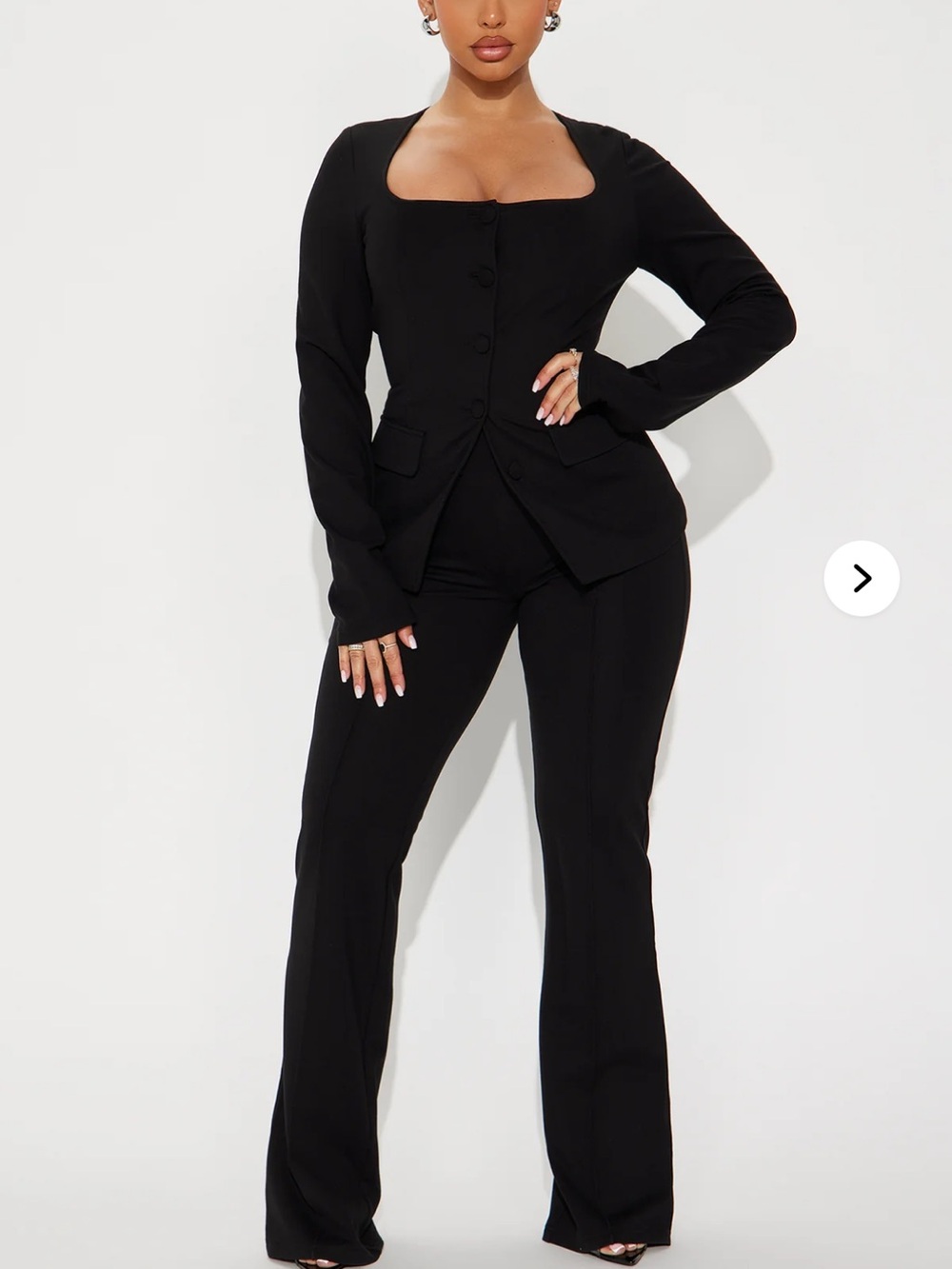 Fashion Nova Black Flare Dress Pants